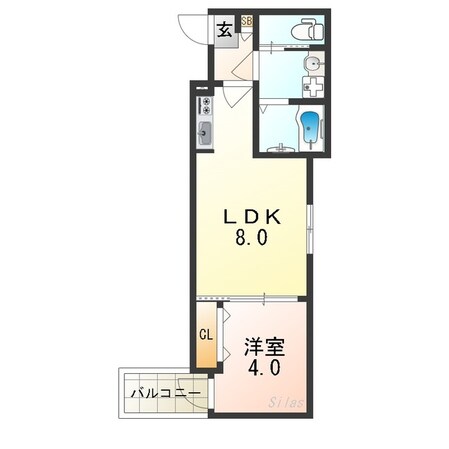 住吉東駅 徒歩5分 3階の物件間取画像